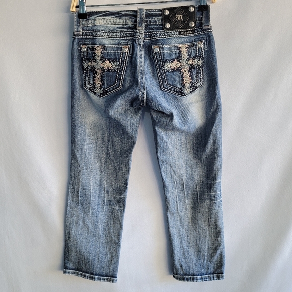 Miss Me Denim Cuffed Capri Jeans Women's 25 - Picture 3 of 8